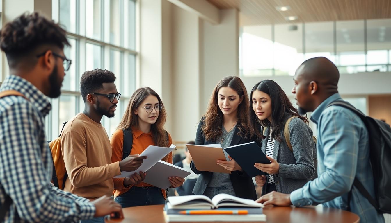 Students working in research laboratory