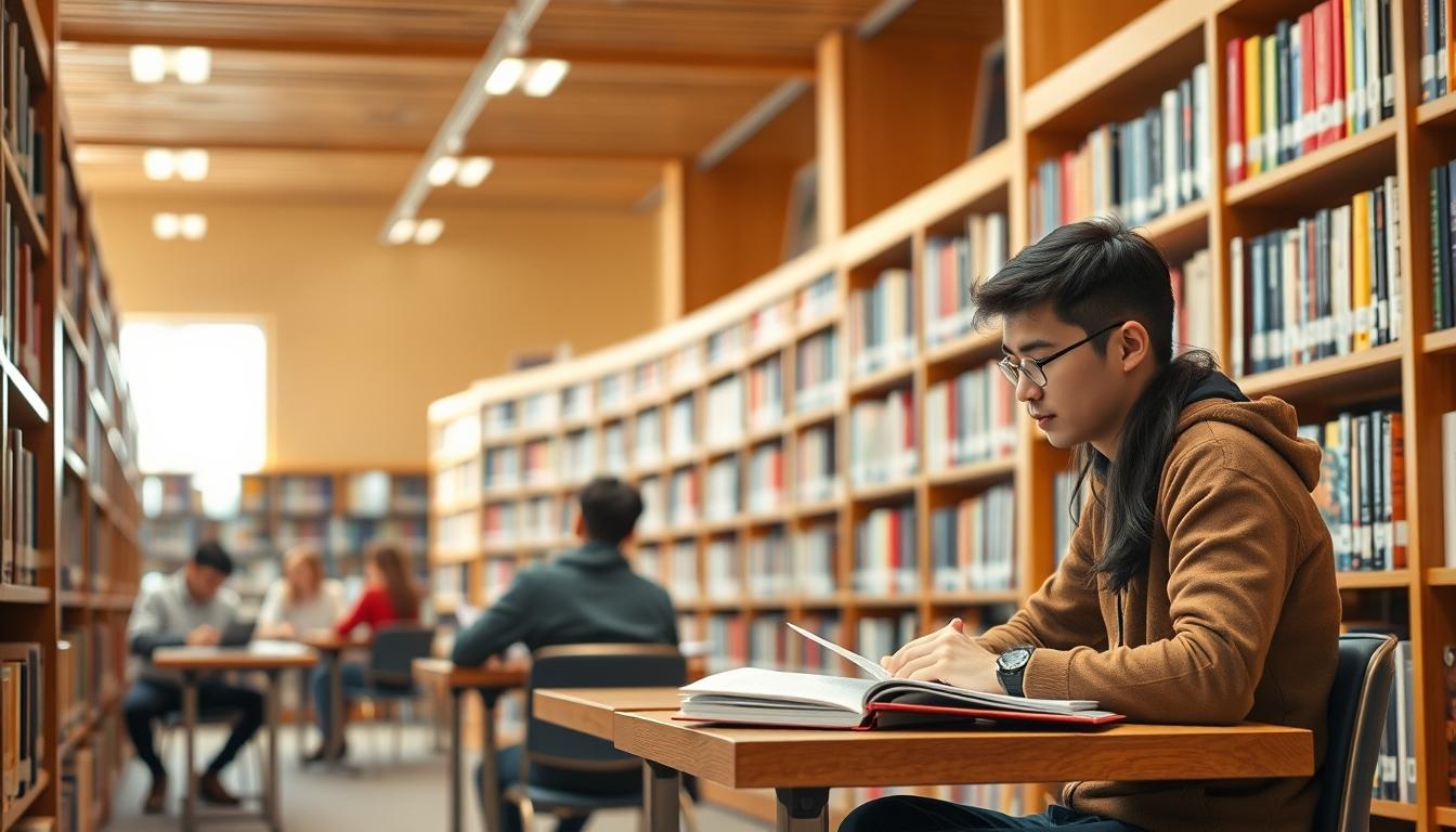 Contemporary campus setting for students